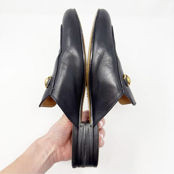 Gucci Princetown Black Leather Horsebit Mules Loafers Size 38 - Picture 5 of 12